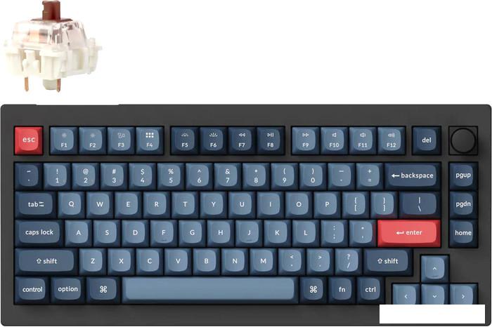 Клавиатура Keychron V1 Max RGB V1M-D3-RU (Gateron Jupiter Brown) - фото