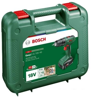 Дрель-шуруповерт Bosch EasyDrill 18V-40 06039D8004 (с 1-им АКБ, кейс) - фото