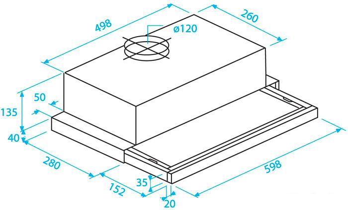 Кухонная вытяжка BEKO CTB 6407 X - фото