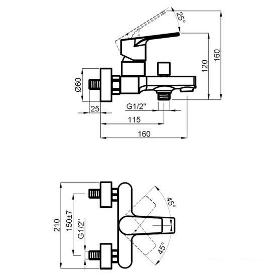 Смеситель Azario Treya AZ-15680501 - фото