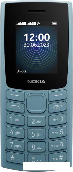 Кнопочный телефон Nokia 110 (2023) Dual SIM TA-1567 (небесно-голубой) - фото