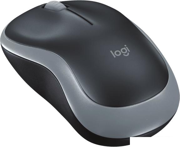 Мышь Logitech M186 (черный/серый) - фото