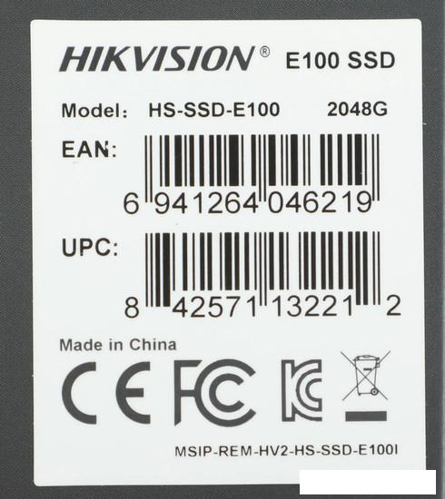 SSD Hikvision E100 2048GB HS-SSD-E100/2048G - фото