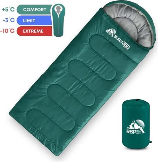 Спальный мешок RSP Outdoor Sleep 350 R (зеленый, 220x75см, молния справа) - фото