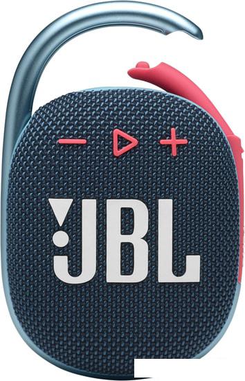 Беспроводная колонка JBL Clip 4 (темно-синий/розовый) - фото