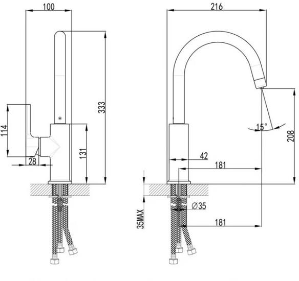 Смеситель Lemark Comfort LM3073PGS - фото