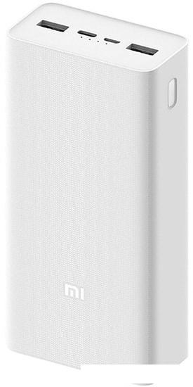 Портативное зарядное устройство Xiaomi Mi Power Bank 3 PB3018ZM 30000mAh (белый) - фото