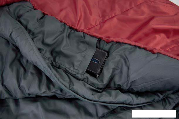 Спальный мешок High Peak TR 350 23068 (левая молния, темно-красный/серый) - фото