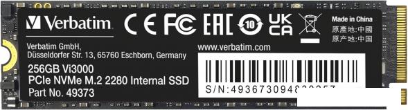 SSD Verbatim Vi3000 256GB 49373 - фото