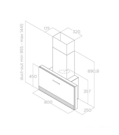 Кухонная вытяжка Elica Super Plat BL/F/80 - фото