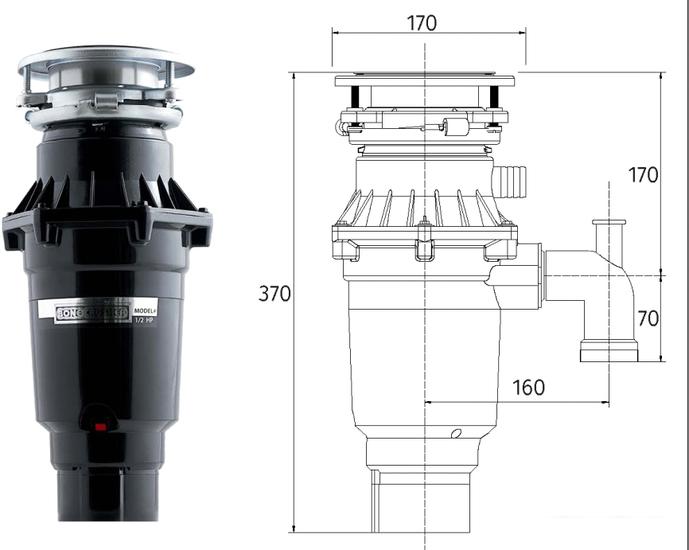 Измельчитель пищевых отходов Bone Crusher BC 810-SL - фото