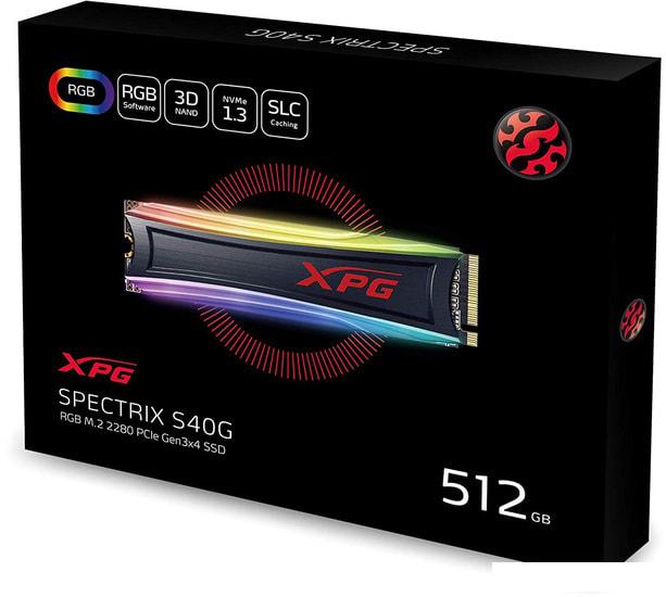 SSD A-Data XPG Spectrix S40G RGB 512GB AS40G-512GT-C - фото