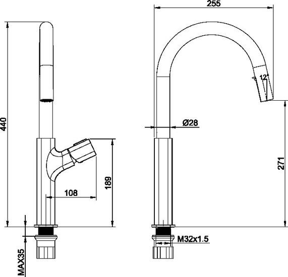 Смеситель Maxonor Pure Life PL4289-8 - фото