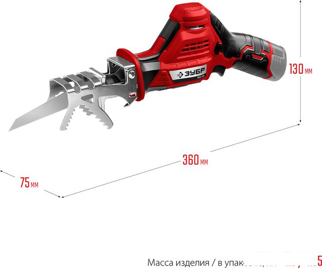 Сабельная пила Зубр Мастер СПЛ-125 (без АКБ) - фото