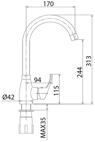 Смеситель Milardo Meal M07SB0JM05 - фото