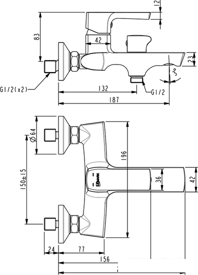 Смеситель Lemark Ursus LM7214BL - фото