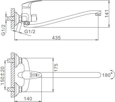 Смеситель Ekko E22039 - фото