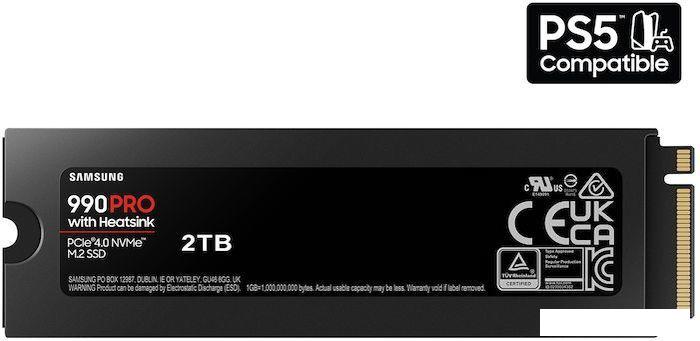 SSD Samsung 990 Pro с радиатором 2TB MZ-V9P2T0CW - фото