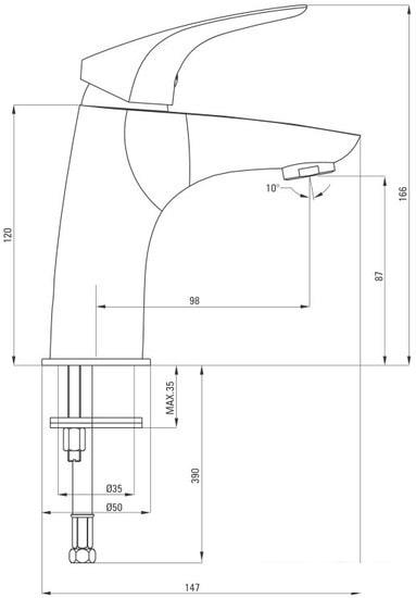 Смеситель Deante Cynia BCY 020M - фото