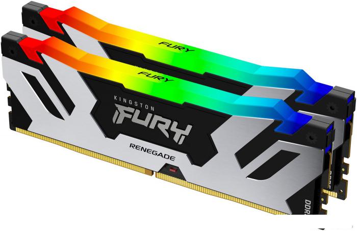 Оперативная память Kingston FURY Renegade RGB 2x48ГБ DDR5 6000 МГц KF560C32RSAK2-96 - фото