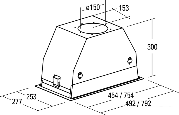 Кухонная вытяжка CATA GC Dual A 45 XGBK/D 02130208 - фото