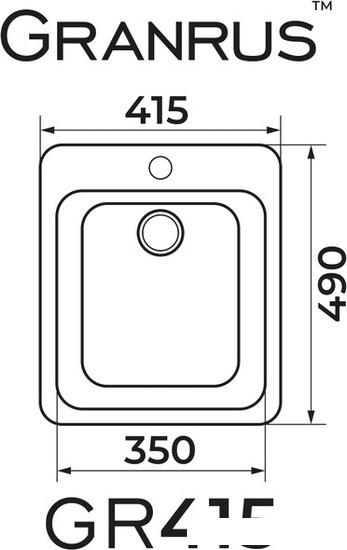 Кухонная мойка Granrus GR-415 (черный) - фото