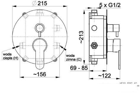 Смеситель Armatura Hexa Ring 40 4029-410-00 - фото