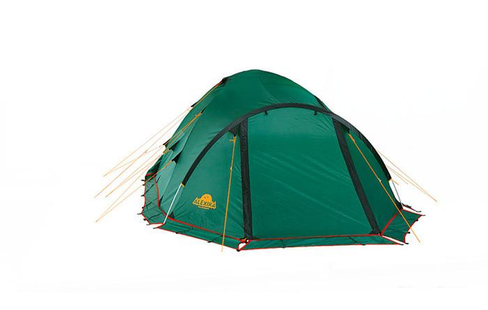 Кемпинговая палатка AlexikA Tower 4 Plus Fib (зеленый) - фото