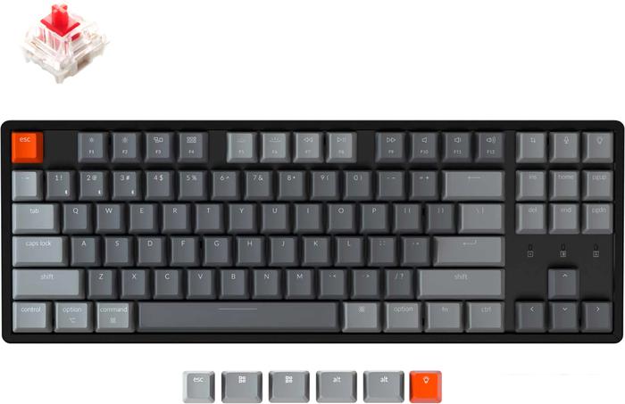 Клавиатура Keychron K8 RGB K8-J1 (Gateron G Pro Red, нет кириллицы) - фото