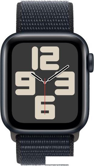 Умные часы Apple Watch SE 2 40 мм (алюминиевый корпус, темная ночь/темная ночь, нейлоновый ремешок) - фото