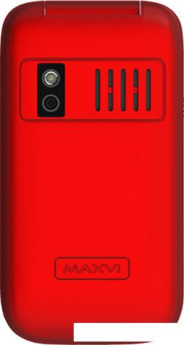 Кнопочный телефон Maxvi E5 (красный) - фото