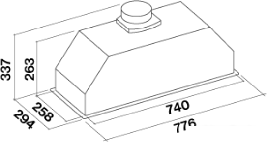 Кухонная вытяжка Falmec Gruppo Incasso Touch Vision 70 800/1280 м3/ч - фото