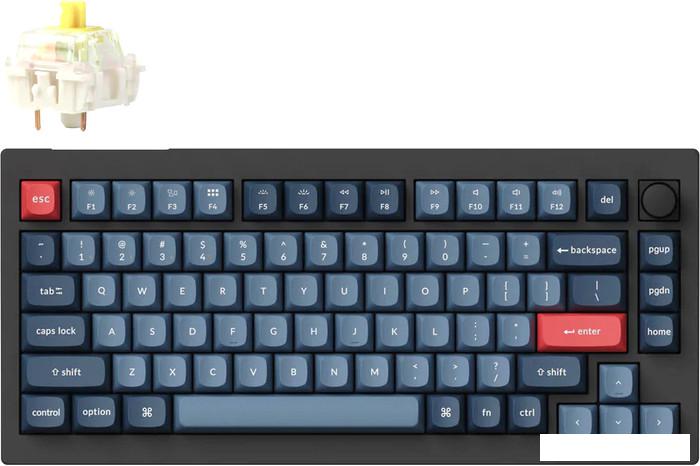 Клавиатура Keychron V1 Max RGB V1M-D4-RU (Gateron Jupiter Banana) - фото