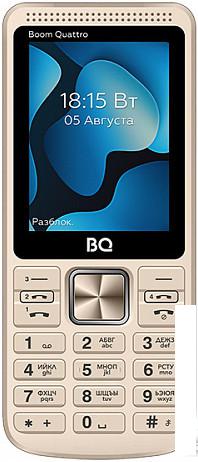 Кнопочный телефон BQ-Mobile BQ-2455 Boom Quattro (золотистый) - фото