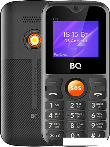 Кнопочный телефон BQ-Mobile BQ-1853 Life (черный/оранжевый) - фото