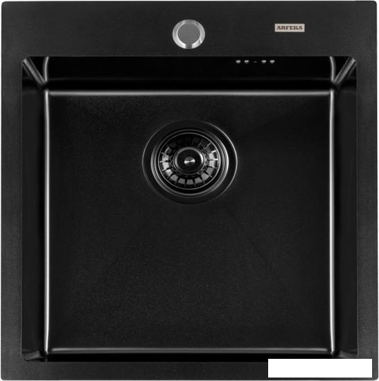 Кухонная мойка ARFEKA AF 500*505 Black PVD Nano - фото