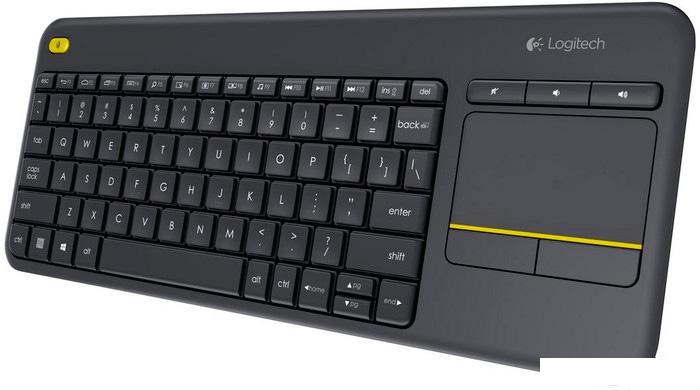 Клавиатура Logitech Wireless Touch Keyboard K400 Plus Black (920-007147) - фото