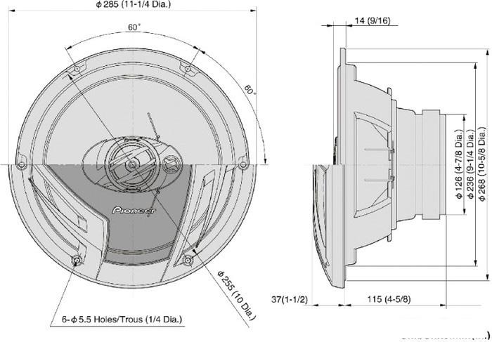 Коаксиальная АС Pioneer TS-A2503i - фото