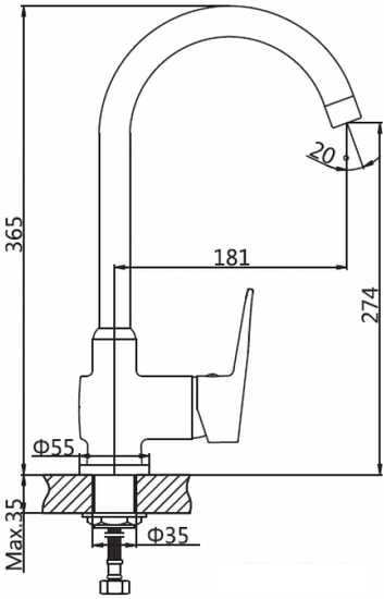 Смеситель AV Engineering AVCID4-A557 - фото