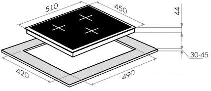 Варочная панель MAUNFELD EVI.453-BG - фото