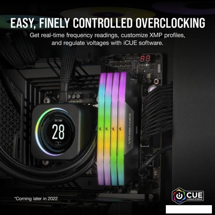 Оперативная память Corsair Vengeance RGB 2x32ГБ DDR5 6000 МГц CMH64GX5M2B6000C38 - фото