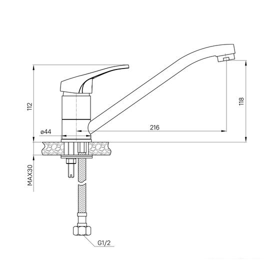 Смеситель Milardo Meal M06SBR0M05 - фото