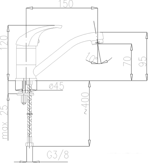 Смеситель Armatura Baryt 552-915-00 - фото