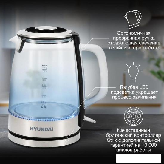 Электрический чайник Hyundai HYK-G2403 - фото