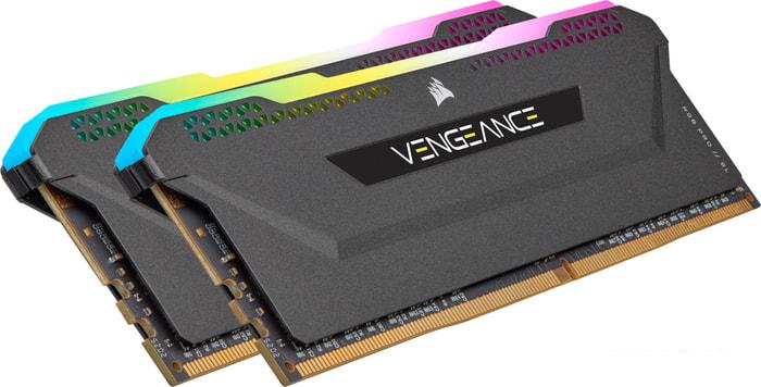 Оперативная память Corsair Vengeance RGB PRO SL 2x8GB DDR4 PC4-17000 CMH16GX4M2E3200C16 - фото