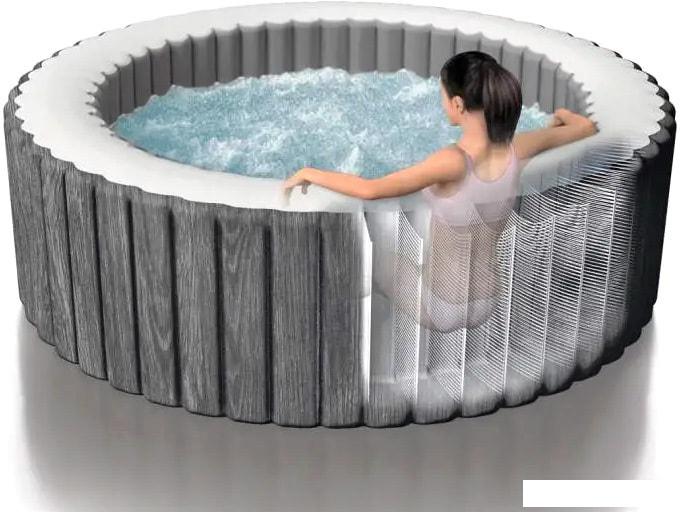 Надувной бассейн Intex Bubble Massage Deluxe 28442 (216x71) с джакузи - фото