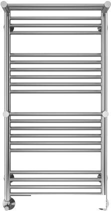 Полотенцесушитель TERMINUS Аврора П20 500x1000 с 2 полками нп (хром) - фото