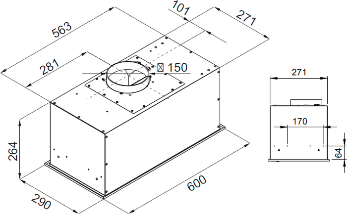 Кухонная вытяжка KUPPERSBERG Ibox 60 W - фото