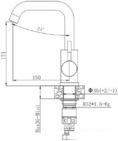 Смеситель Maxonor MN72304-4 - фото