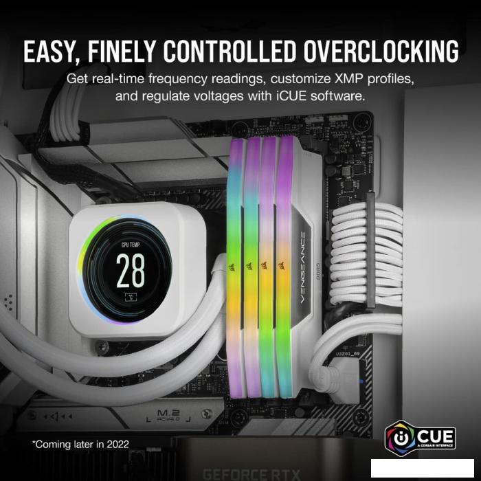 Оперативная память Corsair Vengeance RGB 2x16ГБ DDR5 6400 МГц CMH32GX5M2B6400C36W - фото